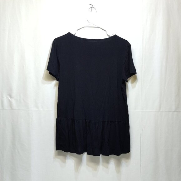 American Eagle Soft & Sexy Embroidered Floral Knit Top Medium Button Front Flowy - Picture 2 of 6